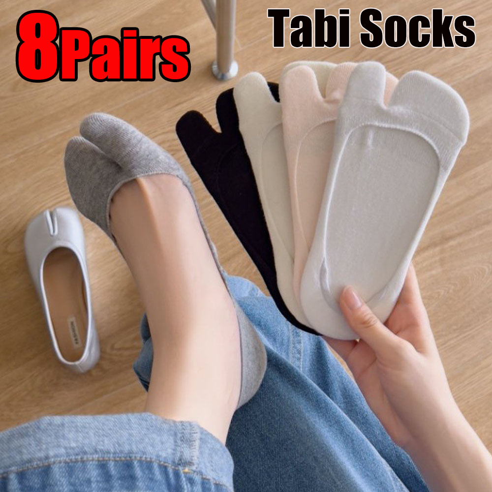No Show Sock Women - Kadın Pamuk Tabi Çorap İki Parmak